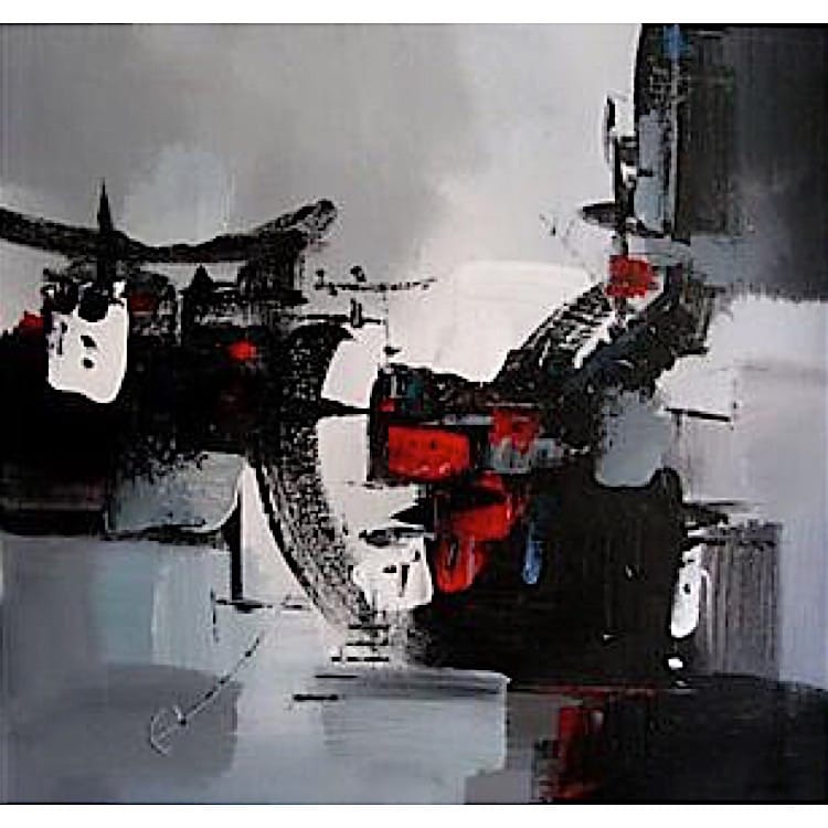 compileren Winderig Grijpen Abstract schilderij rood zwart wit - Te koop | Kunst voor in huis