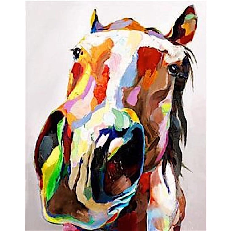 opwinding ontwikkelen medeleerling Dieren schilderij met abstract paardenhoofd | Kunst voor in huis