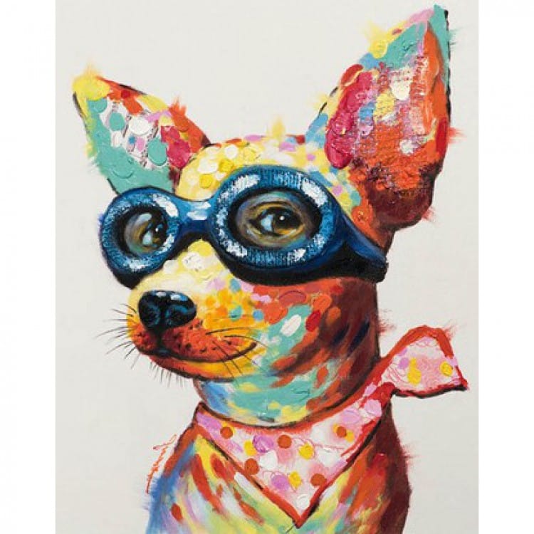 Signaal Beoordeling Meevoelen Pop art kunst Schilderij Grappige Hond | Kunst voor in huis