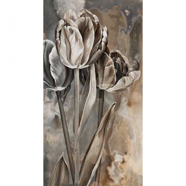 noorden Tarief koppeling Bloemen Schilderij Grijze Tulpen - Kopen | Kunst voor in huis