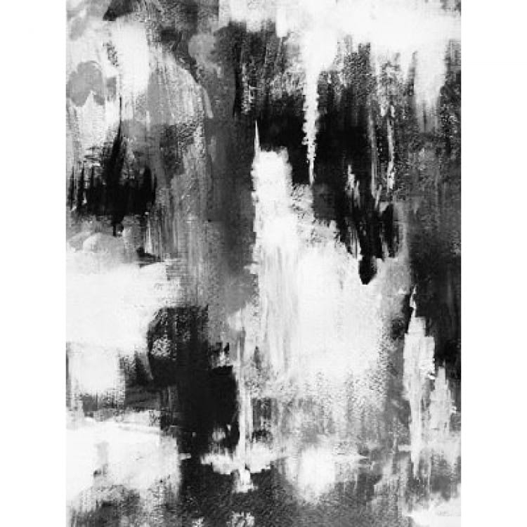 Olieverfschilderij zwart wit abstract | voor huis