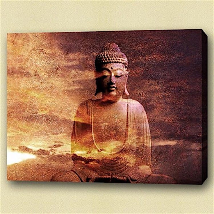 gezantschap volgorde buik Boeddha schilderij Lura - Olieverf op Canvas | Kunst voor in huis